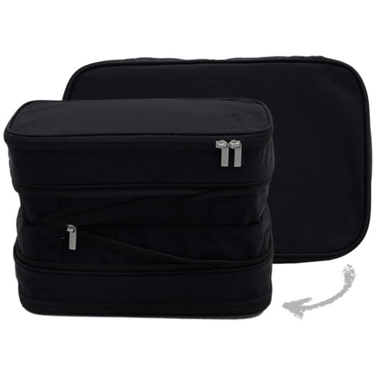 S Black Durable & Expandable Travel Packing Cube - Tear-Resistant & Water-Repellent Clothing Organizer with V888-ELOSUNG38481