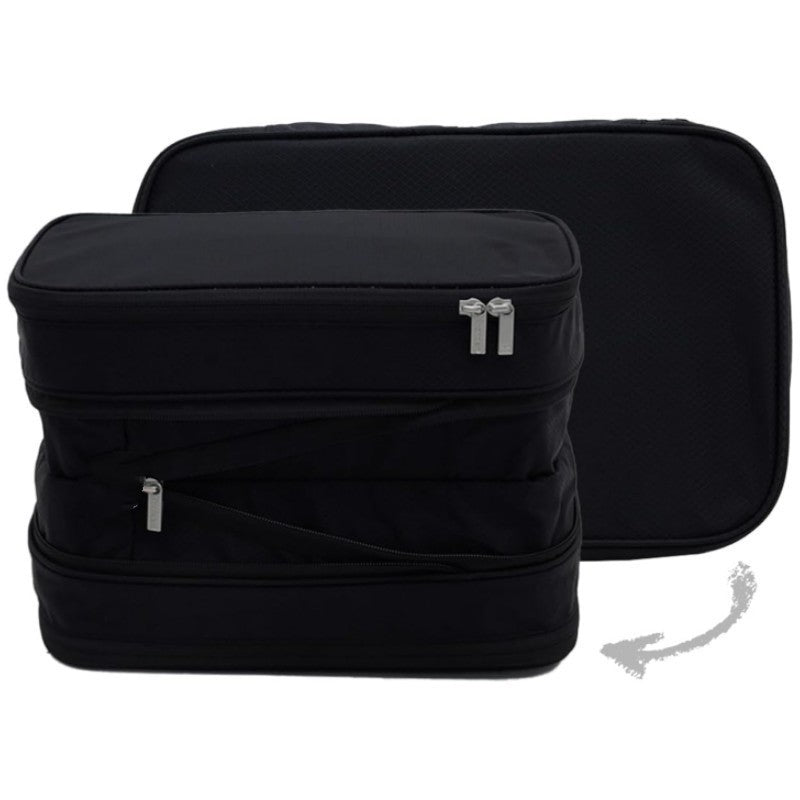 M Black Durable & Expandable Travel Packing Cube - Tear-Resistant & Water-Repellent Clothing Organizer with V888-ELOSUNG38482