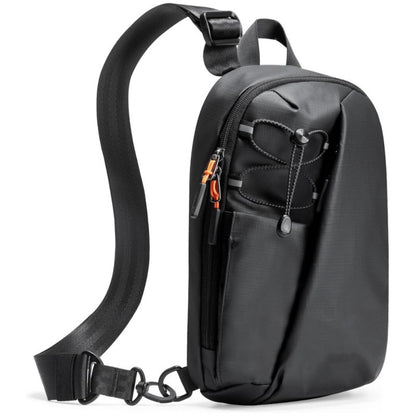 Black Modern Urban Sling Bag Crossbody Chest Pack with Quick Adjustable Strap Compact Daypack for Travel and V888-ELOSUNG38492