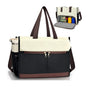 Black-brown Large Capacity Insulated Lunch Tote Bag with Shoulder Strap Leakproof Cooler Handbag Multi-Pocket V888-ELOSUNG38501