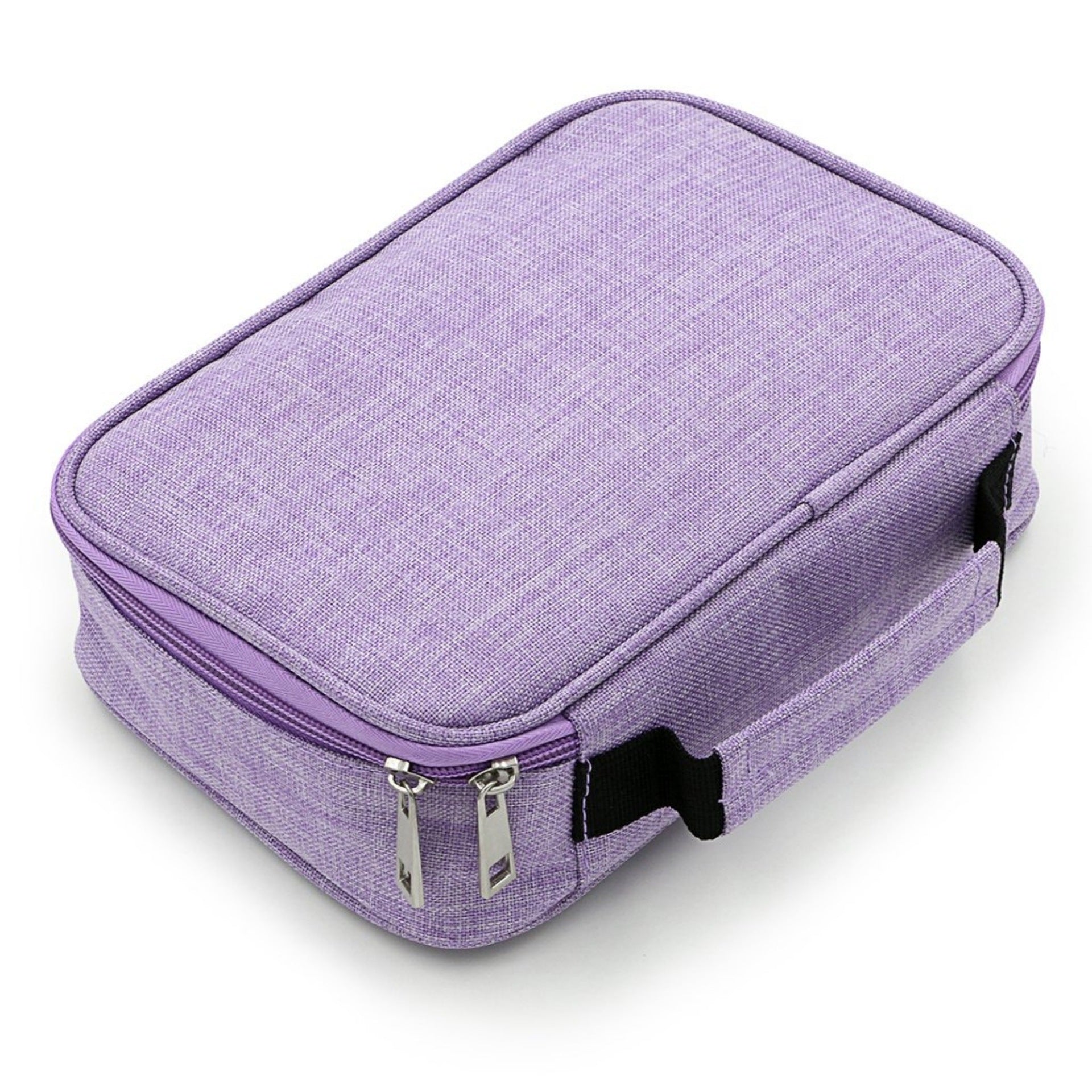 Purple Large Capacity 72-Slot Pencil Case - Multi-functional Oxford Cloth Storage for Students, Artists & V888-ELOSUNG38525