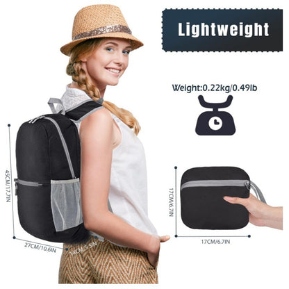 Black Ultra Lightweight Foldable Backpack Packable Daypack Compact Travel Rucksack with Mesh Pockets Ideal V888-ELOSUNG38533