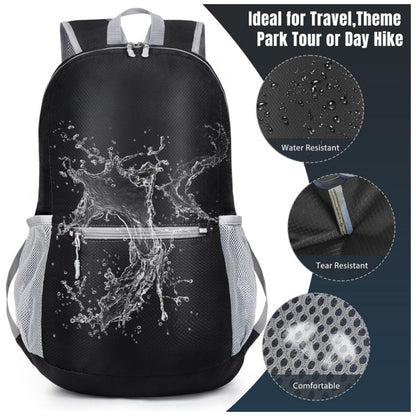 Red Ultra Lightweight Foldable Backpack Packable Daypack Compact Travel Rucksack with Mesh Pockets Ideal for V888-ELOSUNG38561