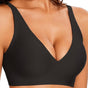 L Black Women Seamless Wire-Free Bra Comfortable Full Coverage Bralette Invisible Wireless Lingerie for V888-ELOSUNG38574