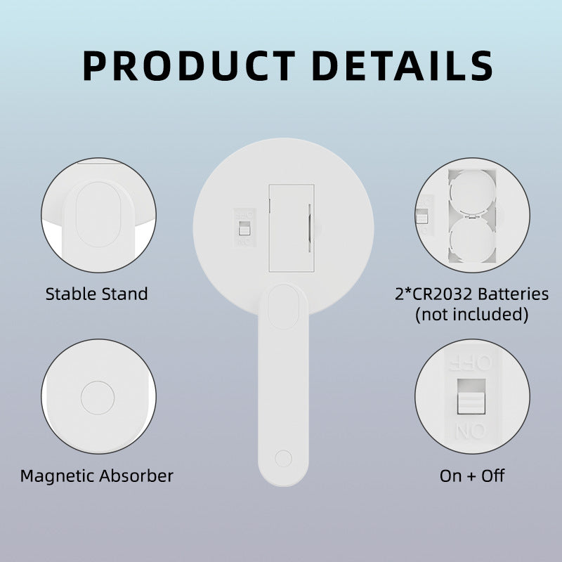 Portable LED Makeup Mirror Foldable Handheld Vanity Light Compact Travel Cosmetic Mirror for Women and V888-ELOSUNG38605