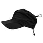 Black Women's Foldable Sun Visor Cap Quick Dry Packable Empty Top Hat Adjustable Drawstring for Running V888-ELOSUNG38684