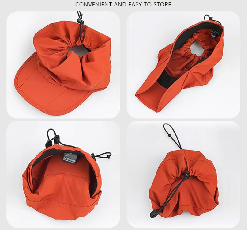 Grey Women's Foldable Sun Visor Cap Quick Dry Packable Empty Top Hat Adjustable Drawstring for Running Hiking V888-ELOSUNG38685