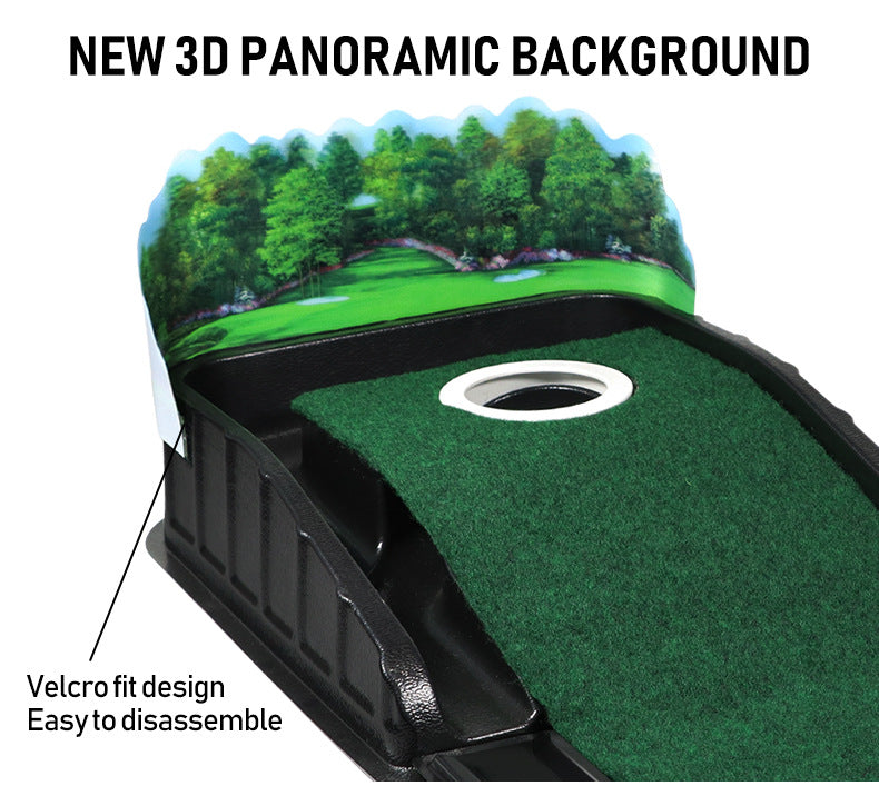 Indoor Golf Putting Mat with Automatic Ball Return System 2.6m Practice Green with Alignment Guides for Home V888-ELOSUNG38687