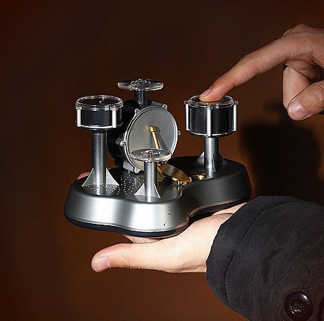 Mini Electronic Finger Drum Set Touch Sensitive Desktop Percussion Toy with Light-Up Game Mode Novelty Gift V888-ELOSUNG38689
