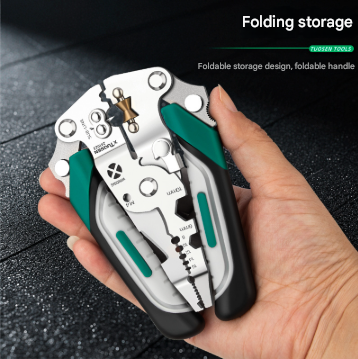 Multi-Function Wire Stripper and Crimper Pliers 210mm All-in-One Electrical Tool for Cutting Stripping and V888-ELOSUNG38706