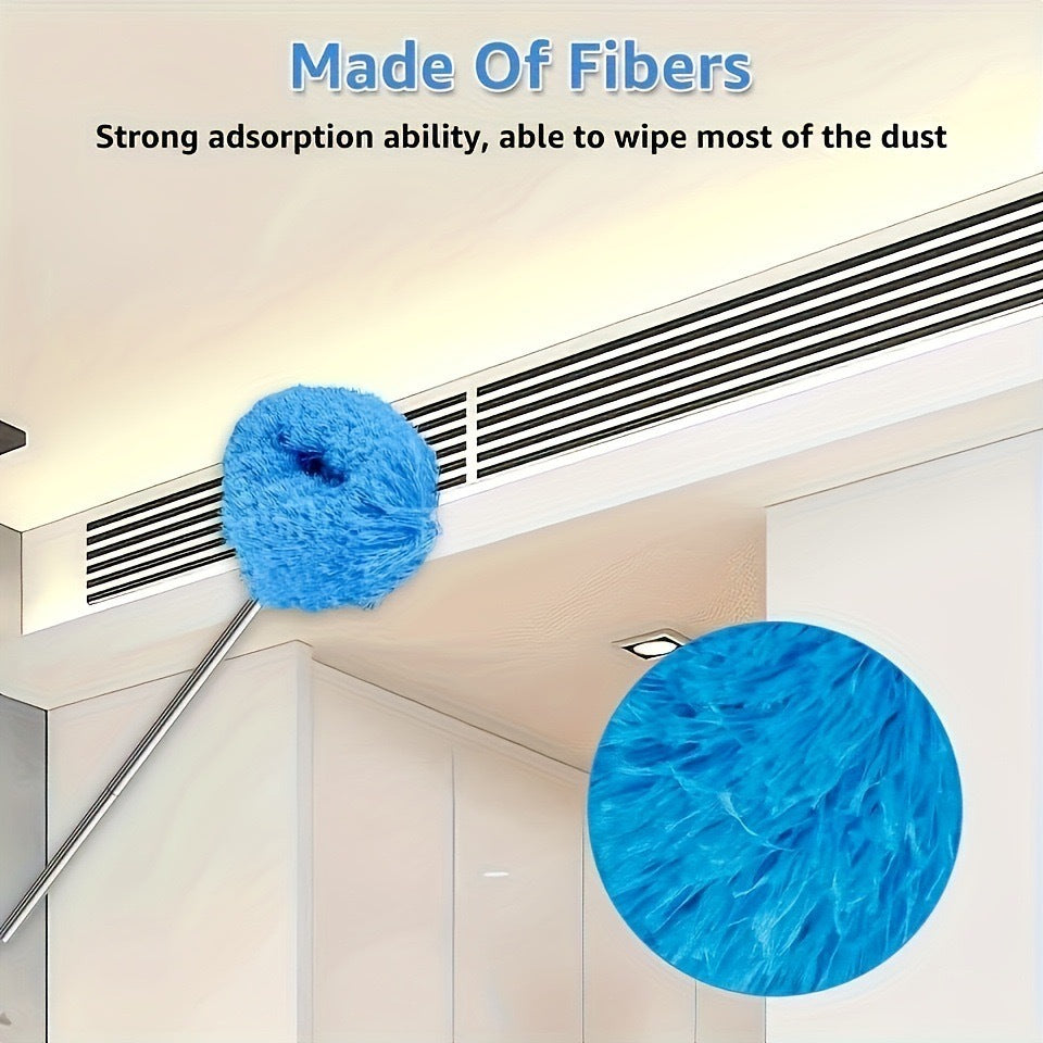 Rose Red 4 Pack Telescopic Microfiber Duster with Extendable Stainless Steel Pole - Anti-Static Ceiling Fan V888-ELOSUNG38708