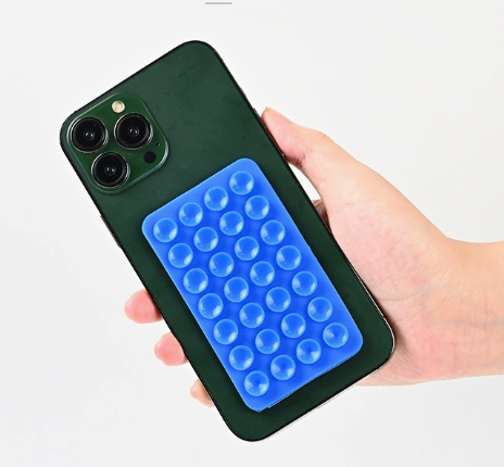 Dark Blue 10 Pack Rectangular Silicone Suction Phone Mount Holder - 28 Cup Adhesive Sticky Pad for Hands-Free V888-ELOSUNG38737