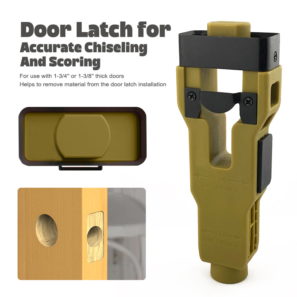 Door Latch Mortise Tool 25mm - Precision Woodworking Jig for Lock Faceplate Installation - Hammer-Driven V888-ELOSUNG38741