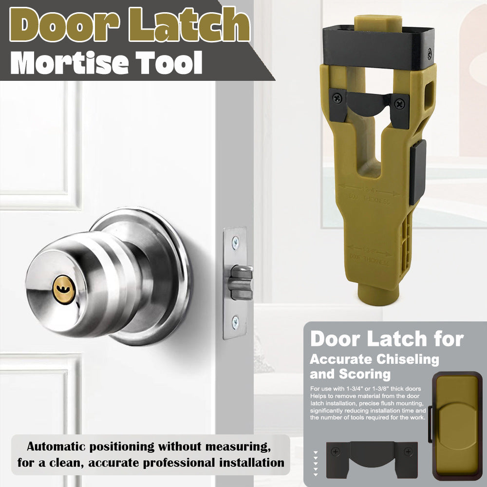 Door Latch Mortise Tool 25mm - Precision Woodworking Jig for Lock Faceplate Installation - Hammer-Driven V888-ELOSUNG38741