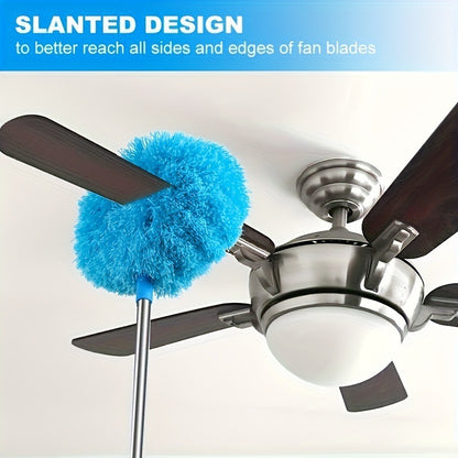 Green 4 Pack Telescopic Microfiber Duster with Extendable Stainless Steel Pole - Anti-Static Ceiling Fan V888-ELOSUNG38743