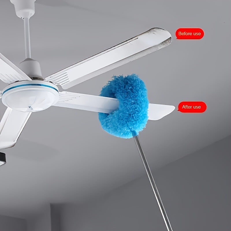 Green 4 Pack Telescopic Microfiber Duster with Extendable Stainless Steel Pole - Anti-Static Ceiling Fan V888-ELOSUNG38743