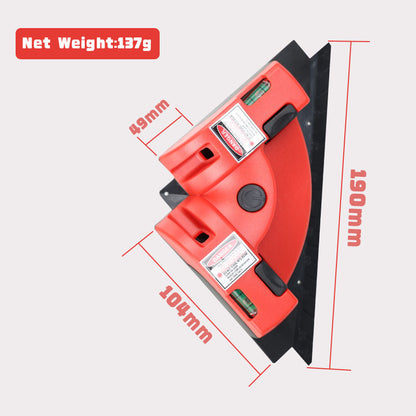 Red 90 Degree Laser Square Level Tool - Right Angle Line Projector for Tiling & Flooring Layout - Dual Bubble V888-ELOSUNG38744