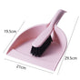 Pink Mini Dustpan and Brush Set Handheld Sweeping Broom with Rubber Lip for Desktop Kitchen Car and Camping V888-ELOSUNG38747