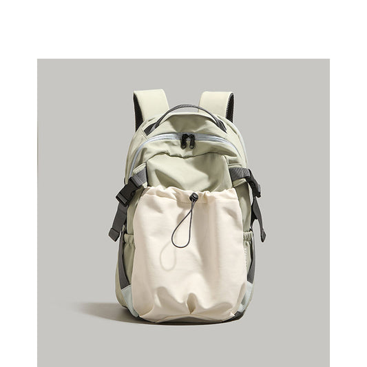 Green Minimalist Laptop Backpack Large Capacity 43cm for Men and Women - Unisex Casual School Bag for Uni and V888-ELOSUNG38762