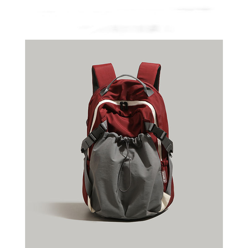 Red Minimalist Laptop Backpack Large Capacity 43cm for Men and Women - Unisex Casual School Bag for Uni and V888-ELOSUNG38763