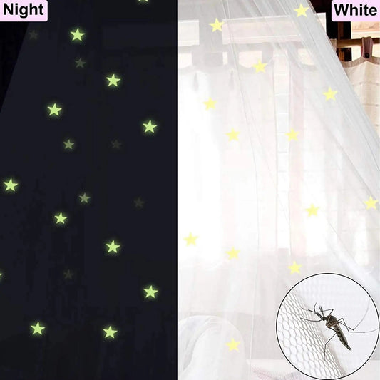 Colorful Glow-in-the-Dark Stars Princess Bed Canopy Mosquito Net for King Queen Beds 250cm Height Extra Large V888-ELOSUNG38772