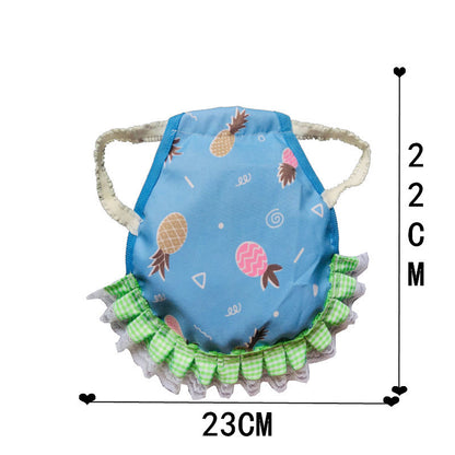 Pink Pineapple 4 Pack Hen Saddle Aprons for Backyard Chickens - Feather Protector for Poultry - Back V888-ELOSUNG38778
