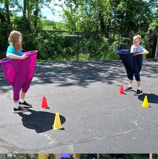 Blue Granny Pants Yard Game for Kids - Durable Outdoor Tossing Activity with Ball and Pump - 60x80cm Fun V888-ELOSUNG38791