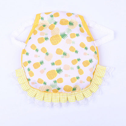 Yellow Pineapple 4 Pack Hen Saddle Aprons for Backyard Chickens - Feather Protector for Poultry - Back V888-ELOSUNG38836