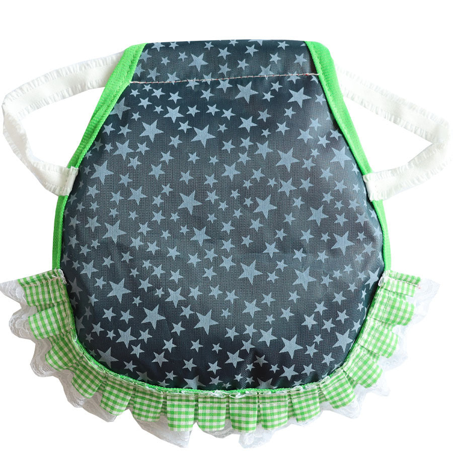 Blue-yellow Stars 4 Pack Hen Saddle Aprons for Backyard Chickens - Feather Protector for Poultry - Back V888-ELOSUNG38837