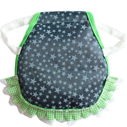Blue-yellow Stars 4 Pack Hen Saddle Aprons for Backyard Chickens - Feather Protector for Poultry - Back V888-ELOSUNG38837