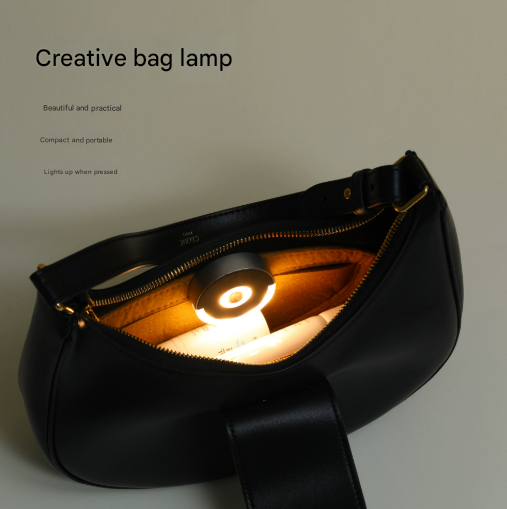 2 Pack Mini LED Handbag Light Ultra-Thin 18mm Round Purse Light for Finding Keys in Dark Bags, Outdoor V888-ELOSUNG38838