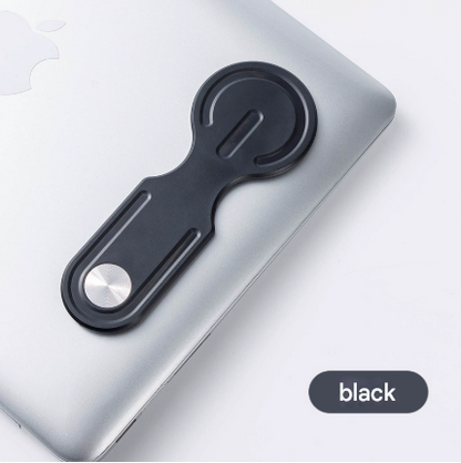 Black Magnetic Laptop Phone Holder Side Mount Expansion Bracket Slim 6mm Foldable Stand with Metal Ring for V888-ELOSUNG38876
