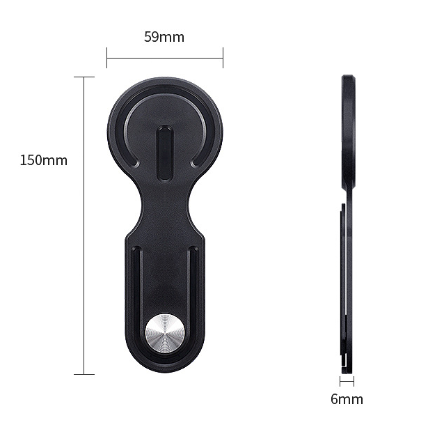 White Magnetic Laptop Phone Holder Side Mount Expansion Bracket Slim 6mm Foldable Stand with Metal Ring for V888-ELOSUNG38878