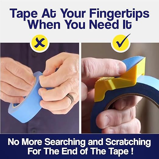 15 Pack Masking Tape Cutter Set (5 x 3 Sizes) Compact Clip-On Dispenser for 1", 1.5" & 2" Rolls Painter's V888-ELOSUNG38888