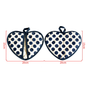 Blue 2 Pack Heart Shaped Oven Mitts Heat Resistant Cotton Pot Holders Double Layer Thick Insulation Kitchen V888-ELOSUNG38891