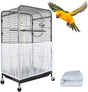 M White[Height 20, Circumference 170] Large Bird Cage Seed Catcher Net Cover - Adjustable Mesh Guard V888-ELOSUNG38902