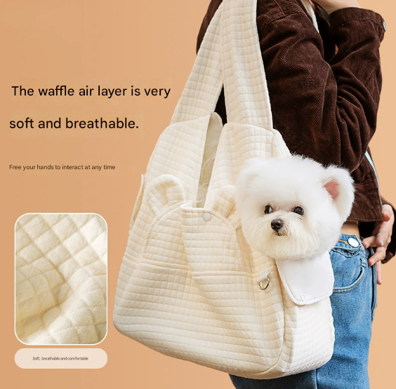 Small Pet Carrier Backpack Adjustable Cross-Back Sling Bag Hands-Free Front Chest Pack for Dogs & Cats up to V888-ELOSUNG38919