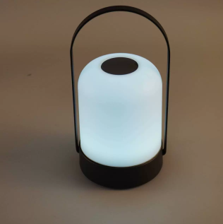 Black Portable LED Table Lamp Rechargeable Touch Dimmable Lantern 3 Colour Modes Night Light for Bedroom V888-ELOSUNG38921