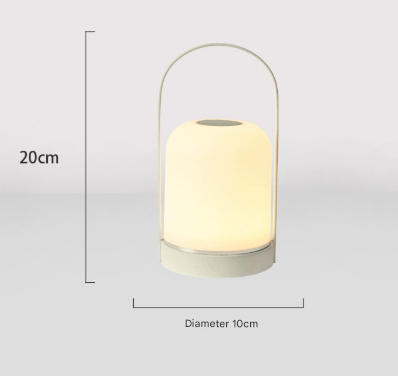 Black Portable LED Table Lamp Rechargeable Touch Dimmable Lantern 3 Colour Modes Night Light for Bedroom V888-ELOSUNG38921