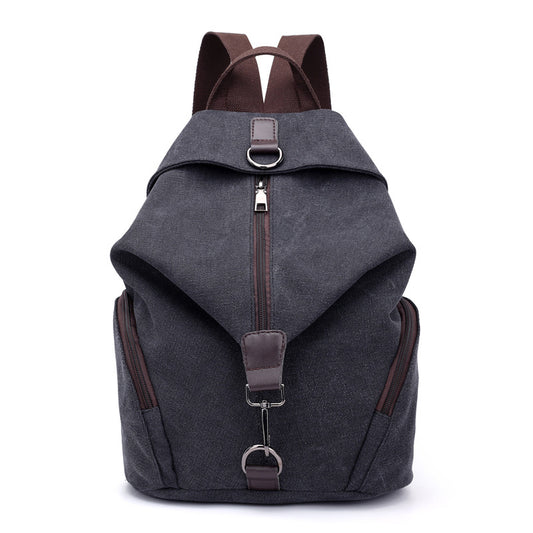 Black Women's Vintage Canvas Backpack Casual Daypack Retro College School Bag Large Capacity Rucksack for V888-ELOSUNG38971
