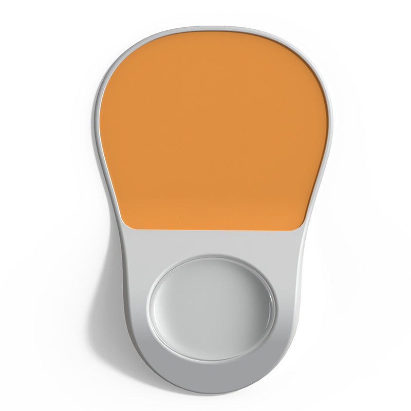 Orange Ergonomic Mouse Pad with Wrist Rest Support Soft Silicone Concave Groove Design 32.5cm Non-Slip Mat V888-ELOSUNG38996