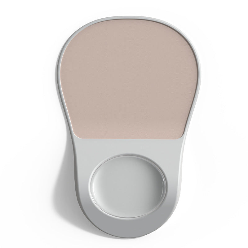 Milk Tea Color Ergonomic Mouse Pad with Wrist Rest Support Soft Silicone Concave Groove Design 32.5cm V888-ELOSUNG38997
