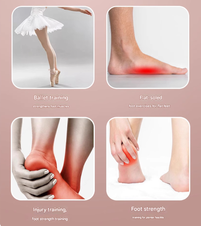 Pink Adjustable Foot Arch Trainer Toe Grip Exerciser Spring Resistance Strengthening Tool for Flat Feet & V888-ELOSUNG38999
