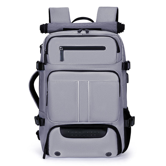 Large Capacity Convertible Travel Backpack - 16" Laptop Compartment, Shoe Pouch & USB Port(Grey) V888-ELOSUNG39001