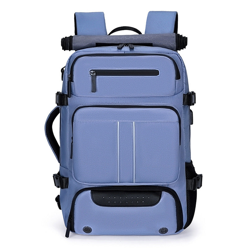 Large Capacity Convertible Travel Backpack - 16" Laptop Compartment, Shoe Pouch & USB Port(blue) V888-ELOSUNG39002