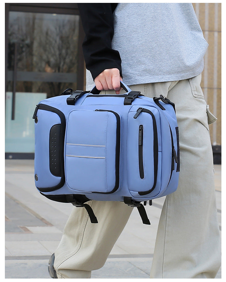 Large Capacity Convertible Travel Backpack - 16" Laptop Compartment, Shoe Pouch & USB Port(blue) V888-ELOSUNG39002