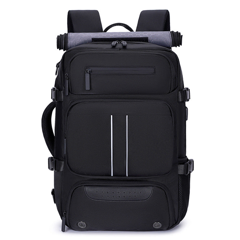 Large Capacity Convertible Travel Backpack - 16" Laptop Compartment, Shoe Pouch & USB Port(black) V888-ELOSUNG39003