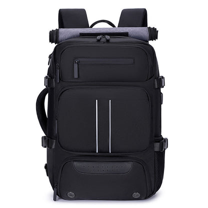 Large Capacity Convertible Travel Backpack - 16" Laptop Compartment, Shoe Pouch & USB Port(black) V888-ELOSUNG39003