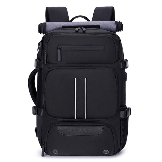 Large Capacity Convertible Travel Backpack - 16" Laptop Compartment, Shoe Pouch & USB Port(black) V888-ELOSUNG39003