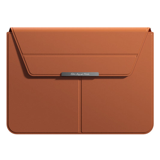 3-in-1 Detachable PU Leather Laptop Sleeve with Ergonomic Stand & Mouse Pad(brown 13/14 inch) V888-ELOSUNG39004